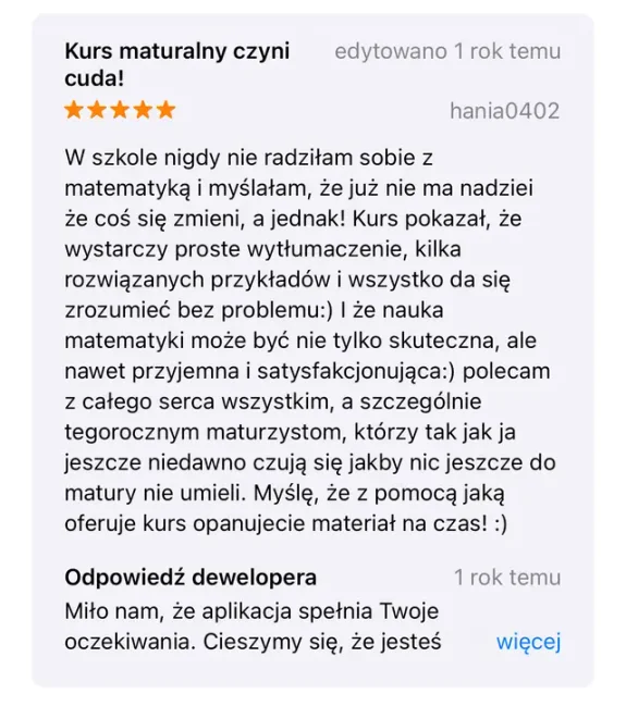 Recenzja kursu matematyka podstawowa - skuteczne i przyjemne przygotowanie do matury