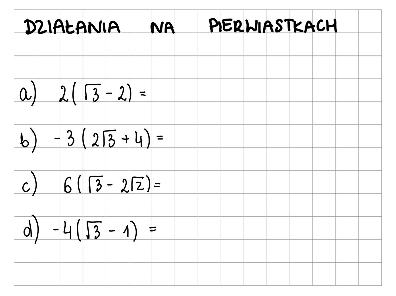 Pierwiastki zadania