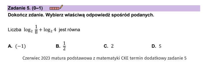 Logarytmy zadania maturalne