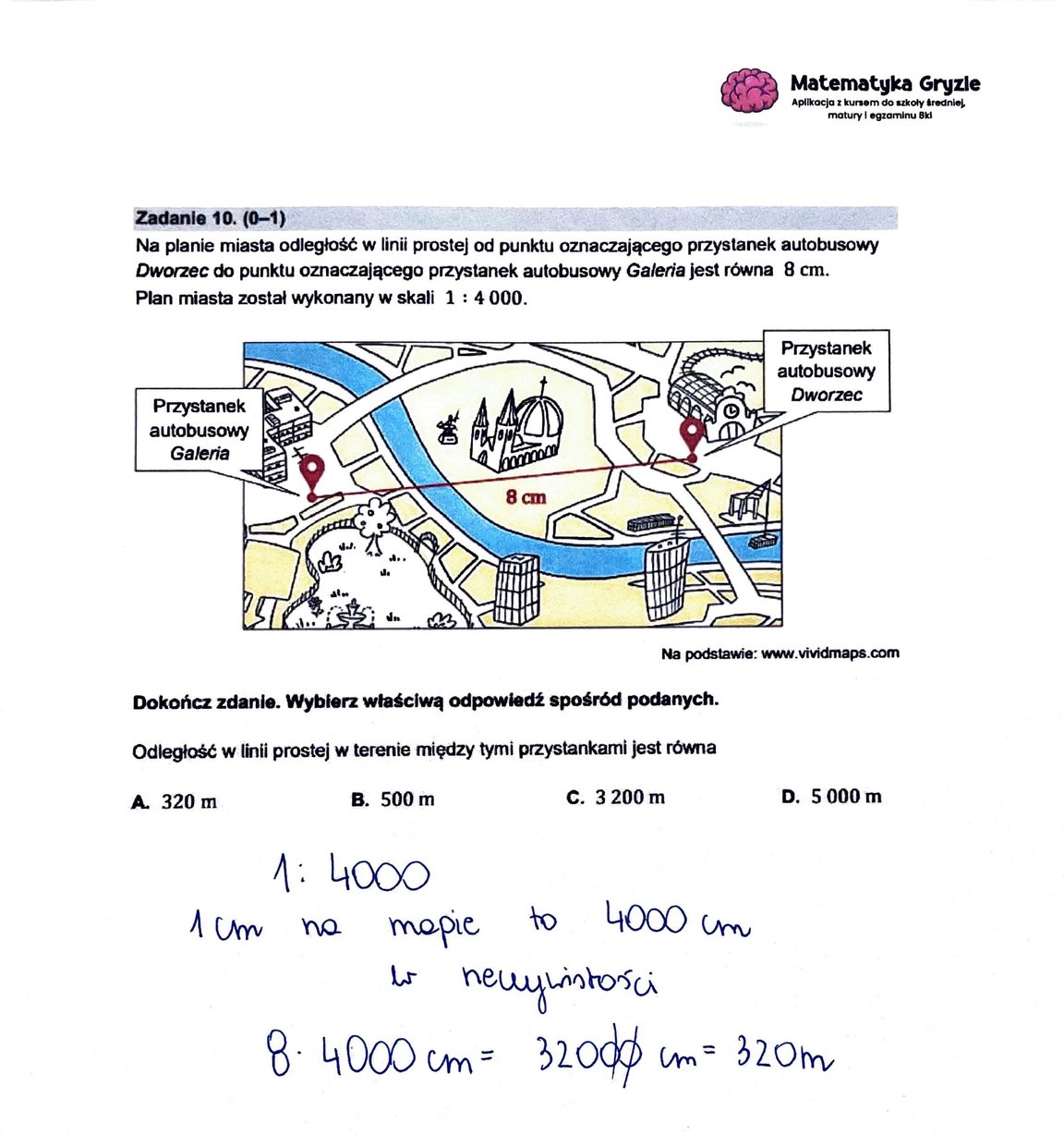 zadanie 10 Egzamin ósmoklasisty z matematyki 2023