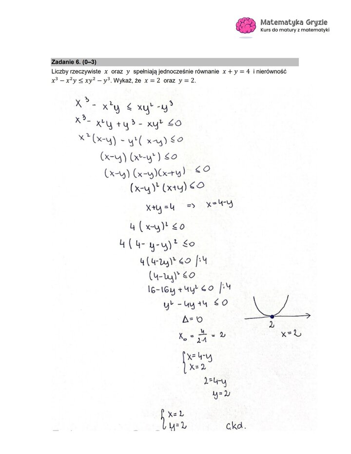 Stara matura zadanie 6