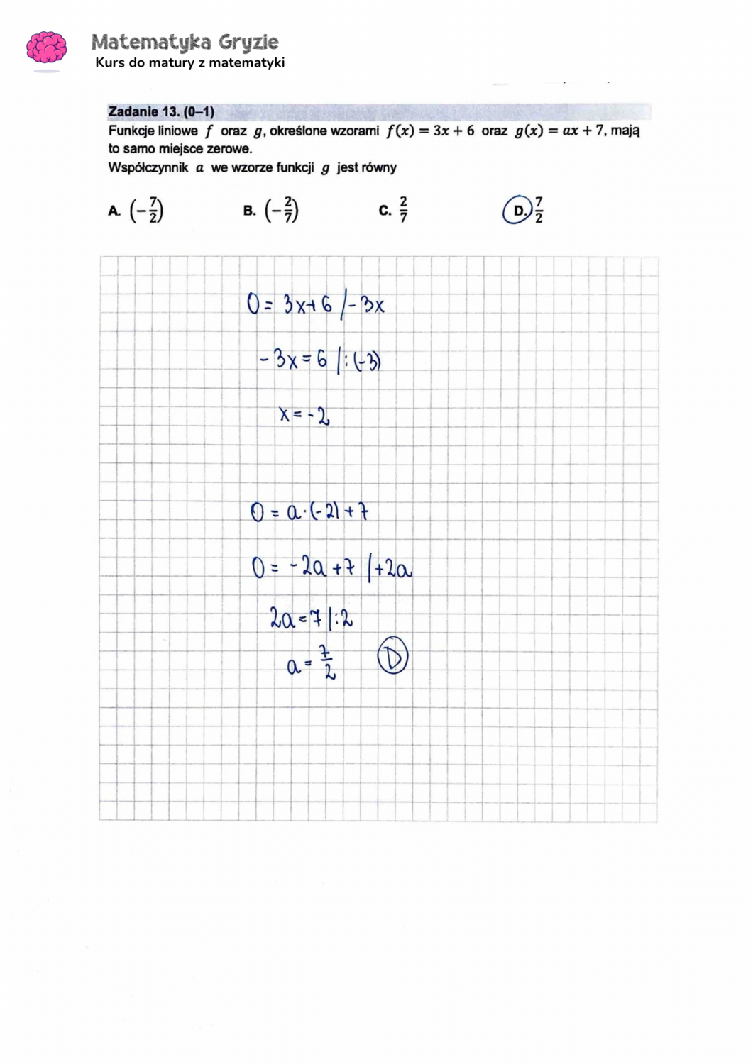 zadanie 13 matura z matematyki CKE formuła 2015