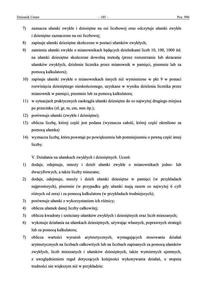 Zestawienie wymagań edukacyjnych z matematyki do egzaminu ósmoklasisty, podzielone na działy: liczby, wyrażenia algebraiczne, geometria i statystyka.