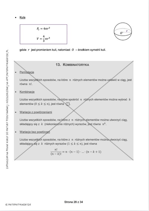 Tablice do nowej matury z dopisanymi wzorami cz.3, tablice maturalne