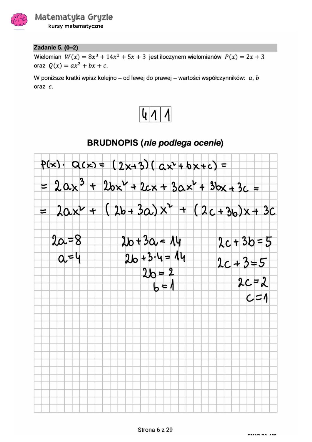 zadanie 5 matura CKE matematyka formuła 2015