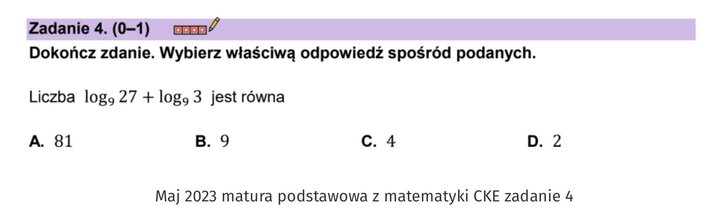 Logarytmy zadania maturalne