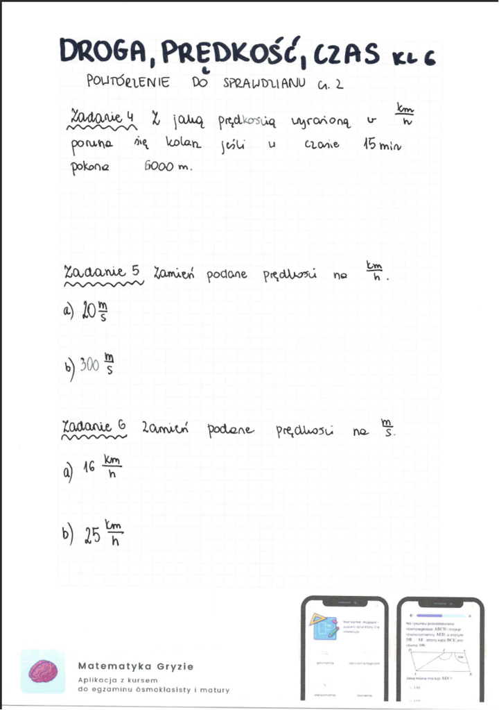 Prędkość, droga, czas