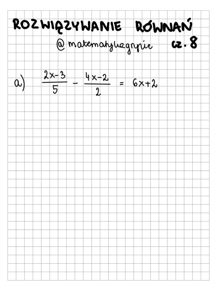 Rozwiązywanie równań cz. 8