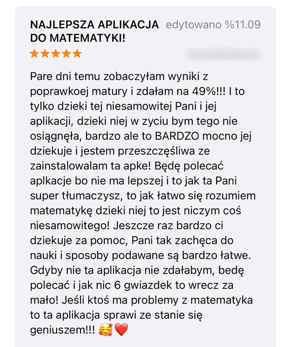 Opinie o kursie z matematyki.
