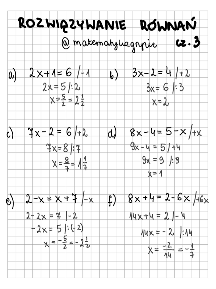 Rozwiązywanie równań cz. 3