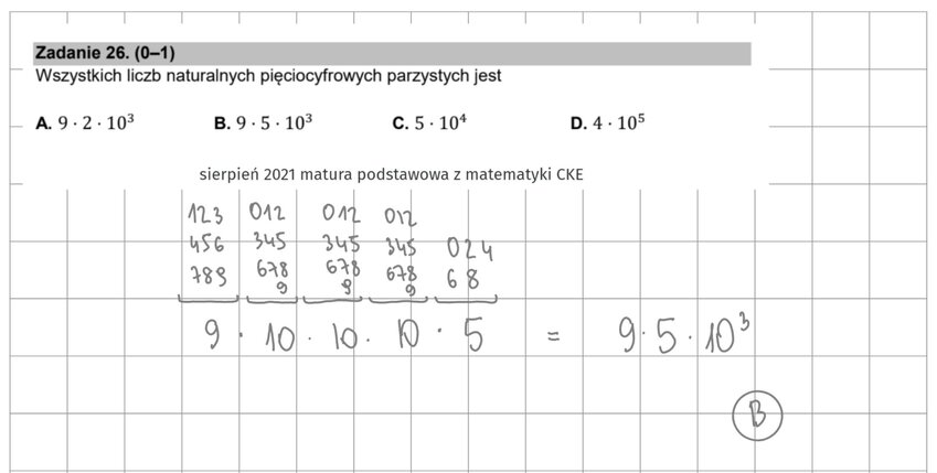 Kombinatoryka - zadania maturalne