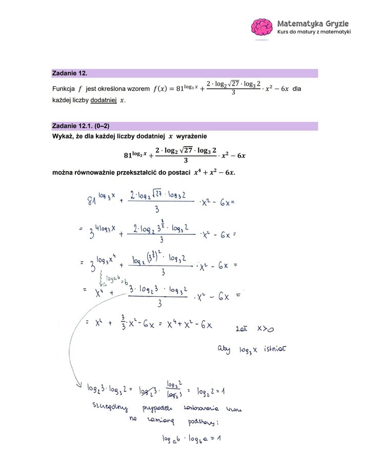 Nowa matura zadanie 12