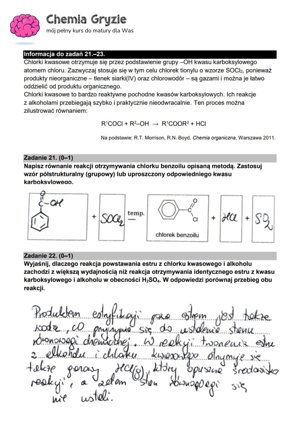 zadanie 21, 22 matura CKE chemia formuła 2015