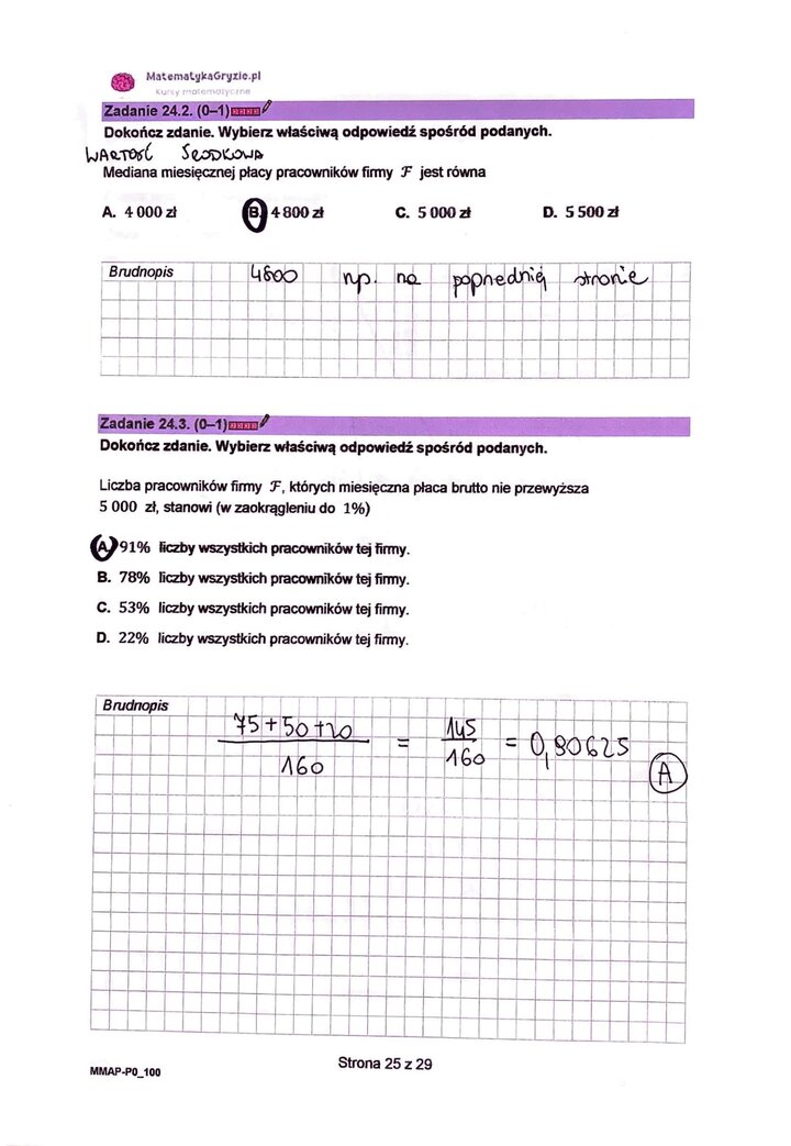 zadanie 24, matura próbna matematyka wrzesień 2022
