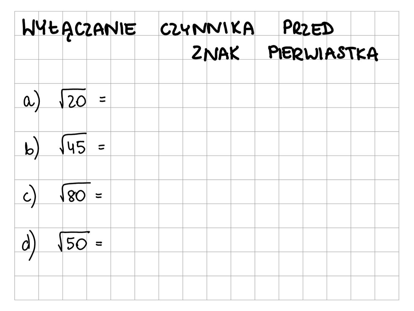 Pierwiastki zadania
