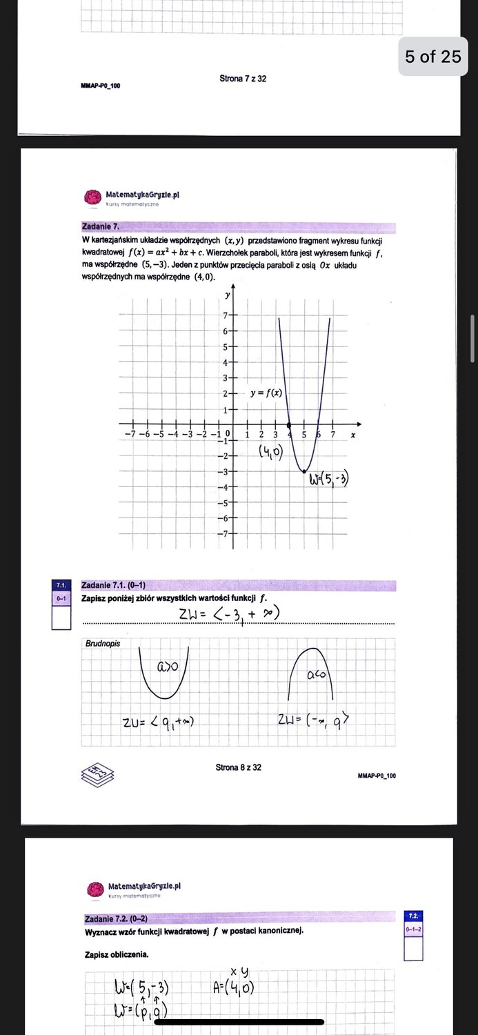Zadanie 7, matura próbna z matematyki podstawowej Grudzień 2022