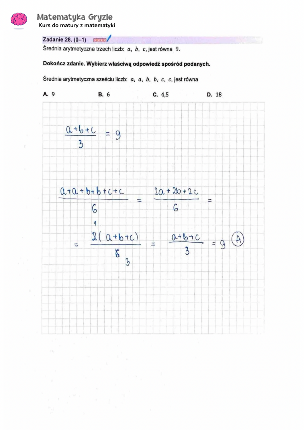 Zadanie 28  matura CKE matematyka