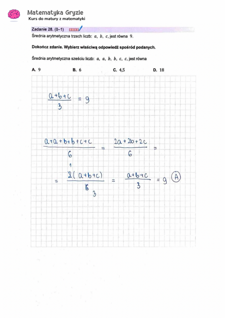 Zadanie 28  matura CKE matematyka