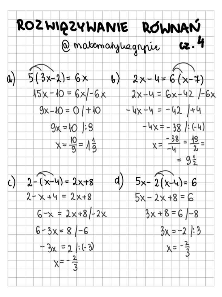 Rozwiązywanie równań cz. 4