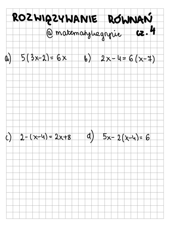 Rozwiązywanie równań cz. 4