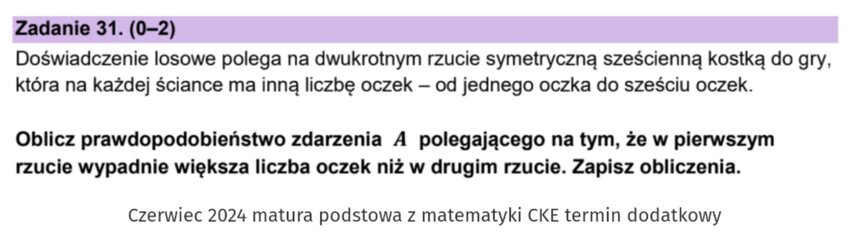 Prawdopodobieństwo - zadania maturalne