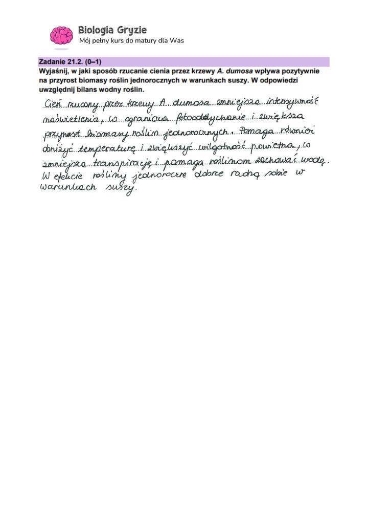 zadanie 21.2 matura CKE biologia