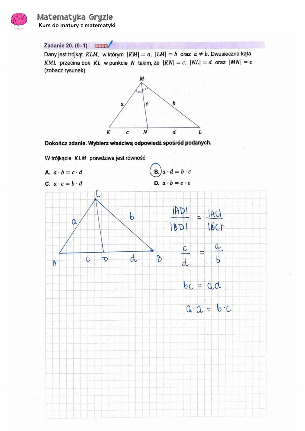 Zadanie 20  matura CKE matematyka