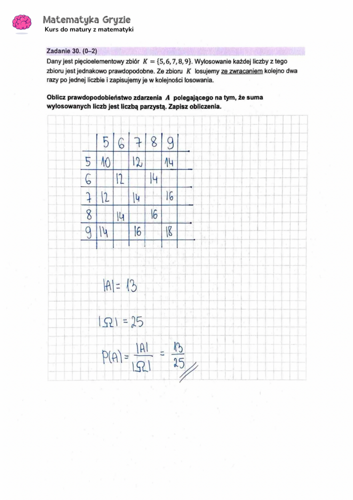 Zadanie 30  matura CKE matematyka