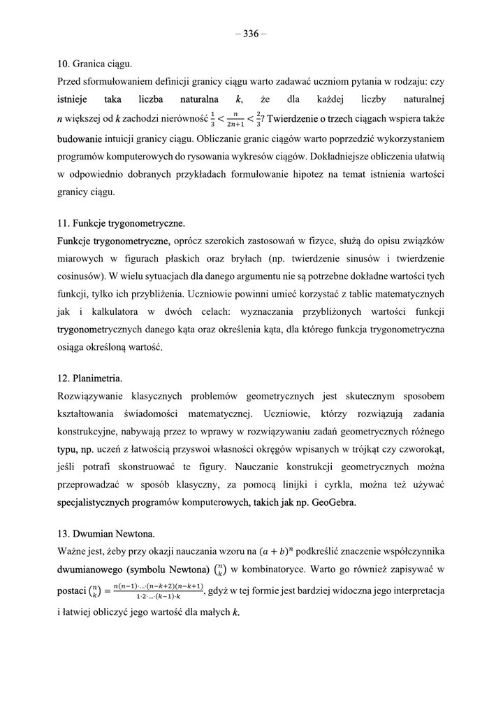 Zestawienie wymagań maturalnych z matematyki na poziomie podstawowym i rozszerzonym – tabela z zakresem umiejętności i przykładami zagadnień.