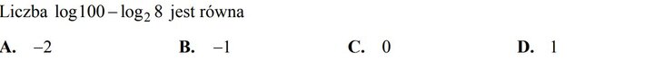 Fragment zadań z pewniakami maturalnymi z matematyki - zadanie z obliczania wyrażenia logarytmicznego.