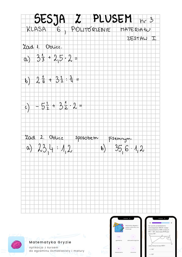 sesja z plusem klasa 6