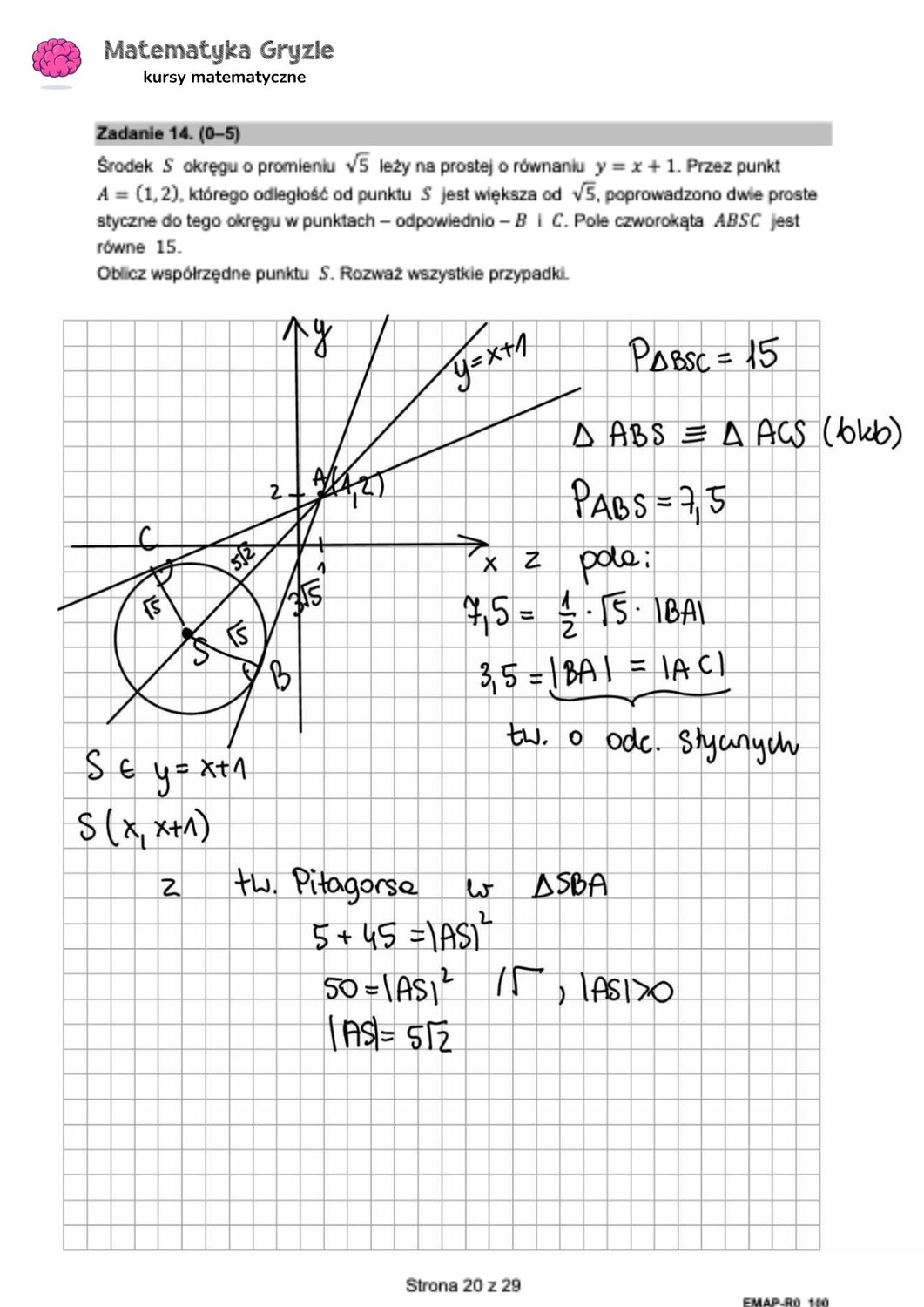 zadanie 14 matura CKE matematyka formuła 2015