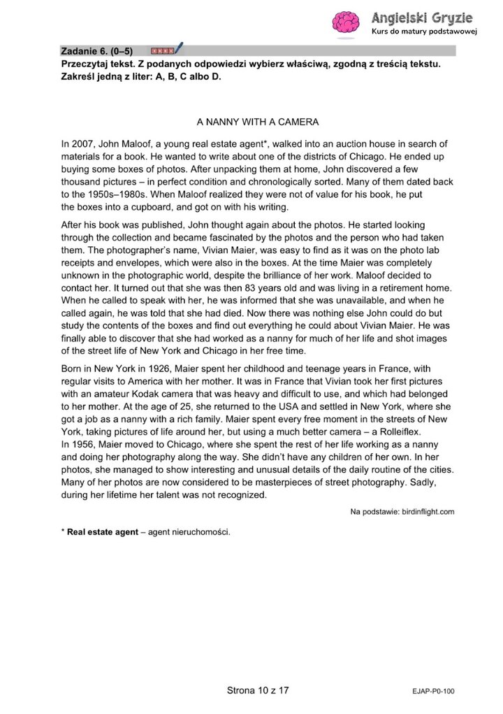 Teksty do zadań na rozumienie tekstu czytanego.