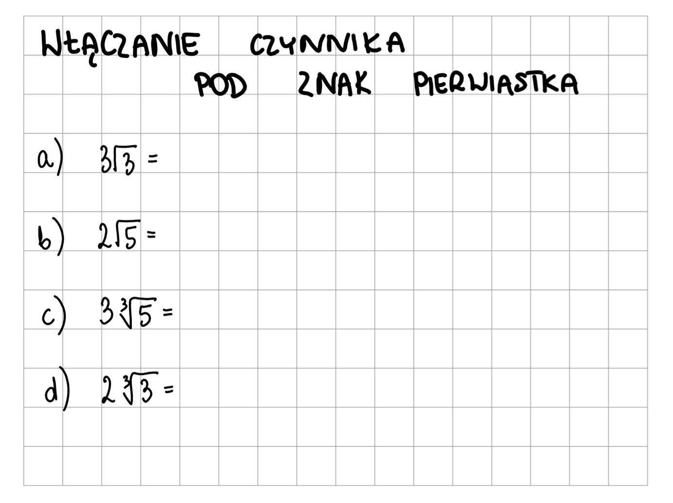 Pierwiastki zadania