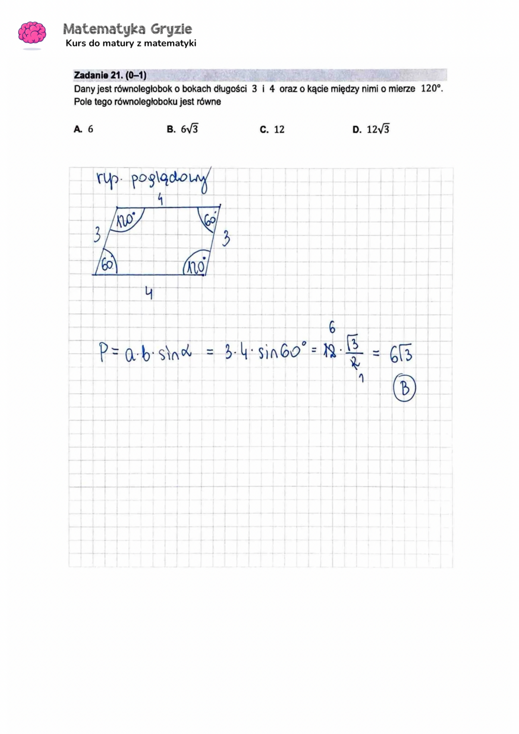 zadanie 21 matura z matematyki CKE formuła 2015