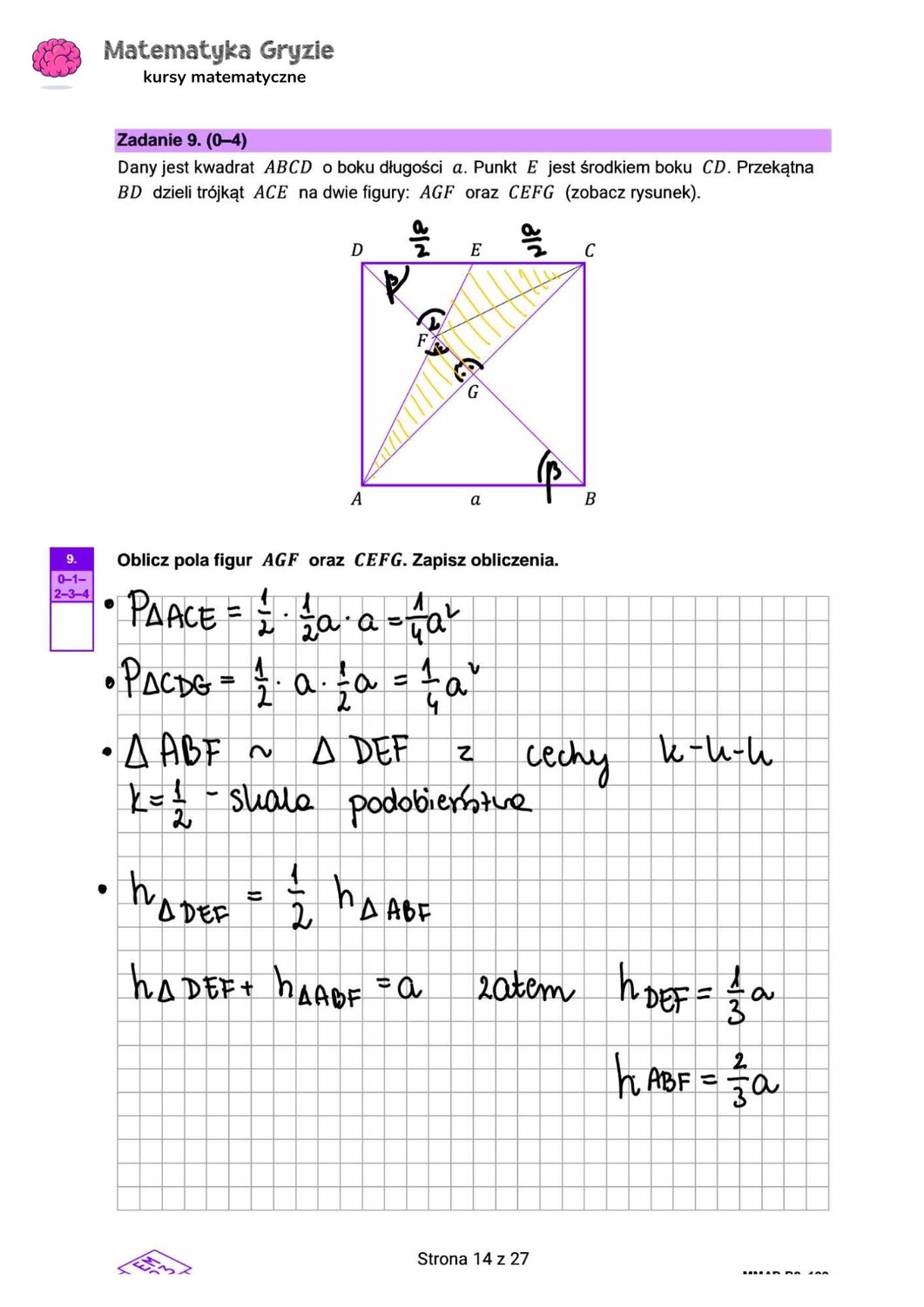 zadanie 9 matura rozszerzona CKE matematyka