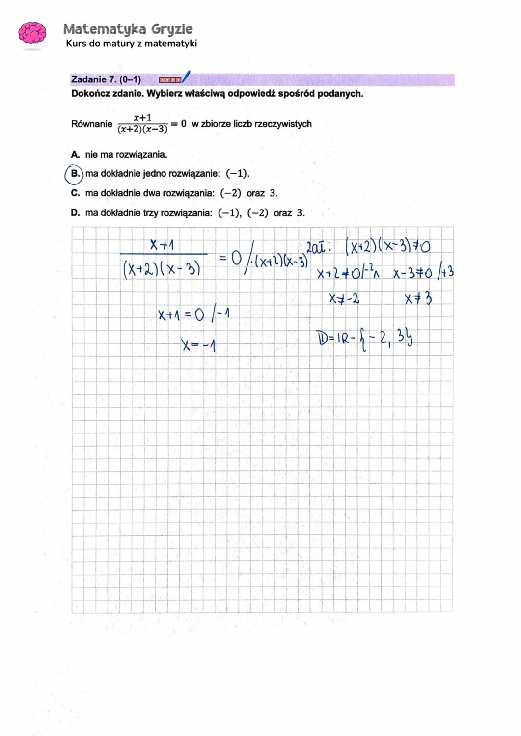 Zadanie 7  matura CKE matematyka