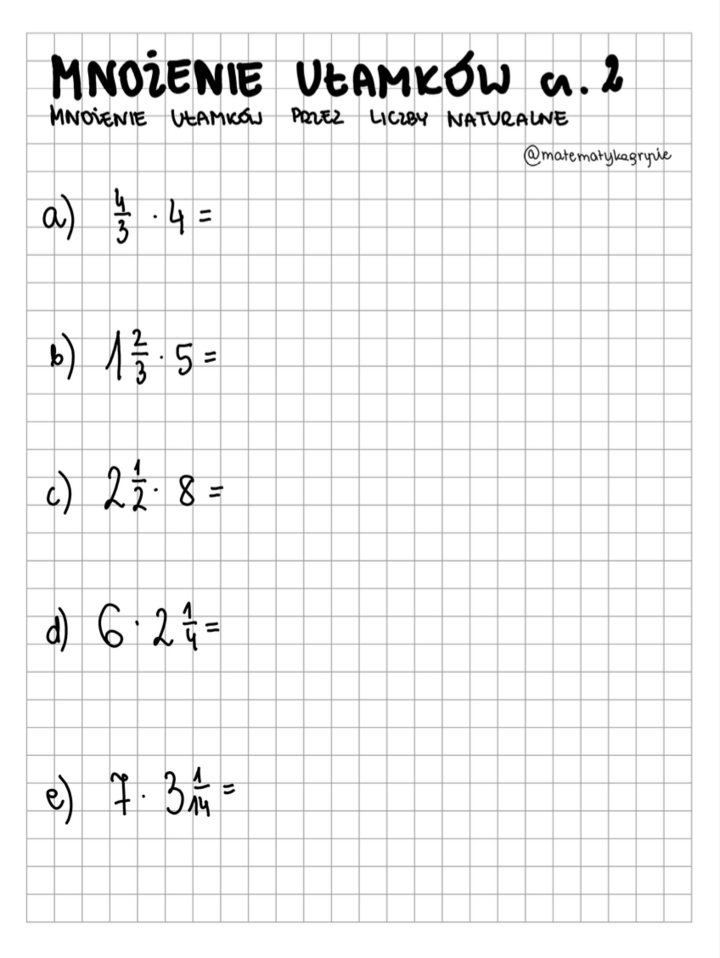 Mnożenie ułamków