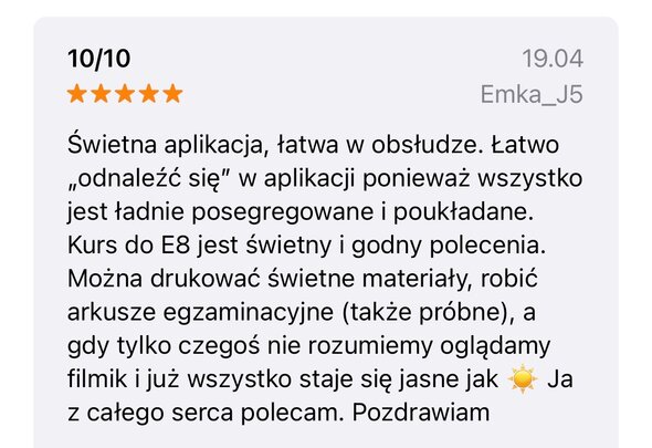 opinie o kursie