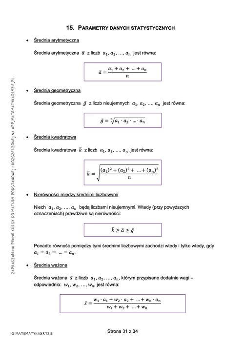 Tablice do nowej matury z dopisanymi wzorami cz.3, tablice maturalne