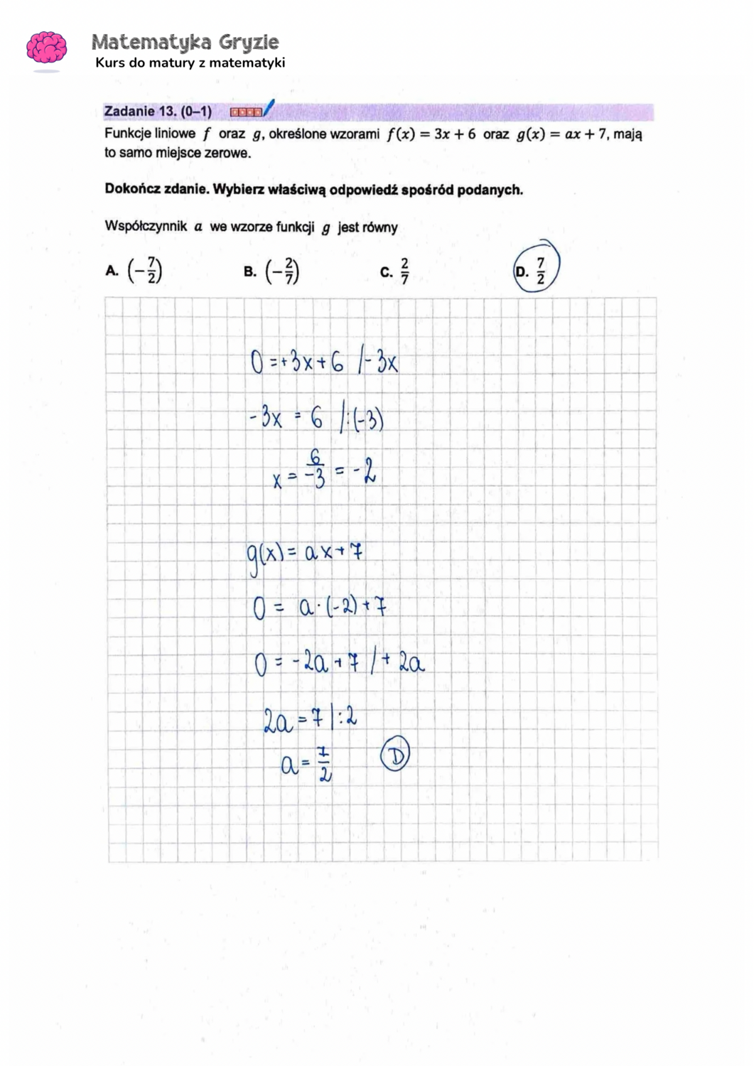 Zadanie 13  matura CKE matematyka