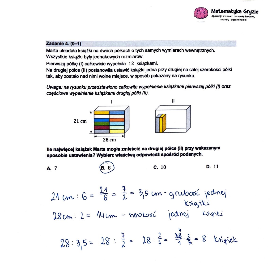 zadanie 4 Egzamin ósmoklasisty z matematyki 2023