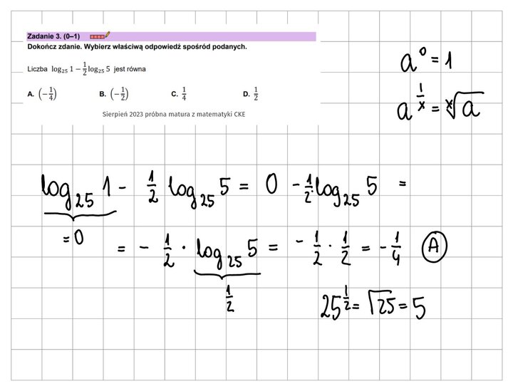 Logarytmy zadania maturalne