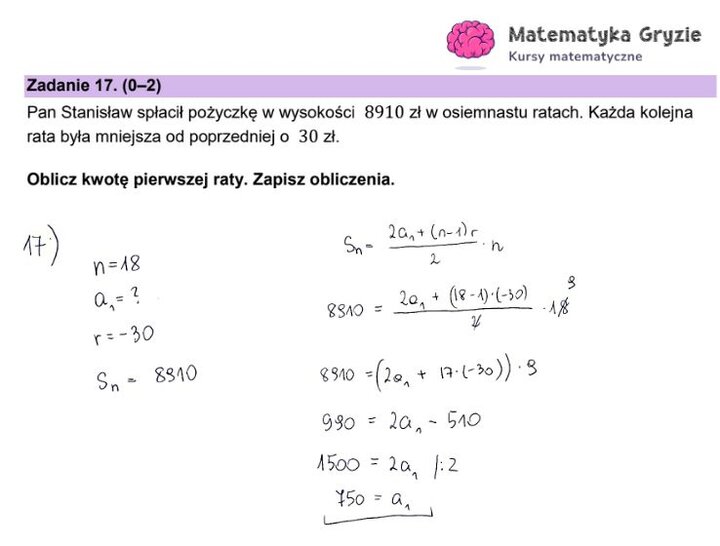 Fragment arkusza maturalnego z matematyki – zadania zamknięte z obliczeń logicznych 