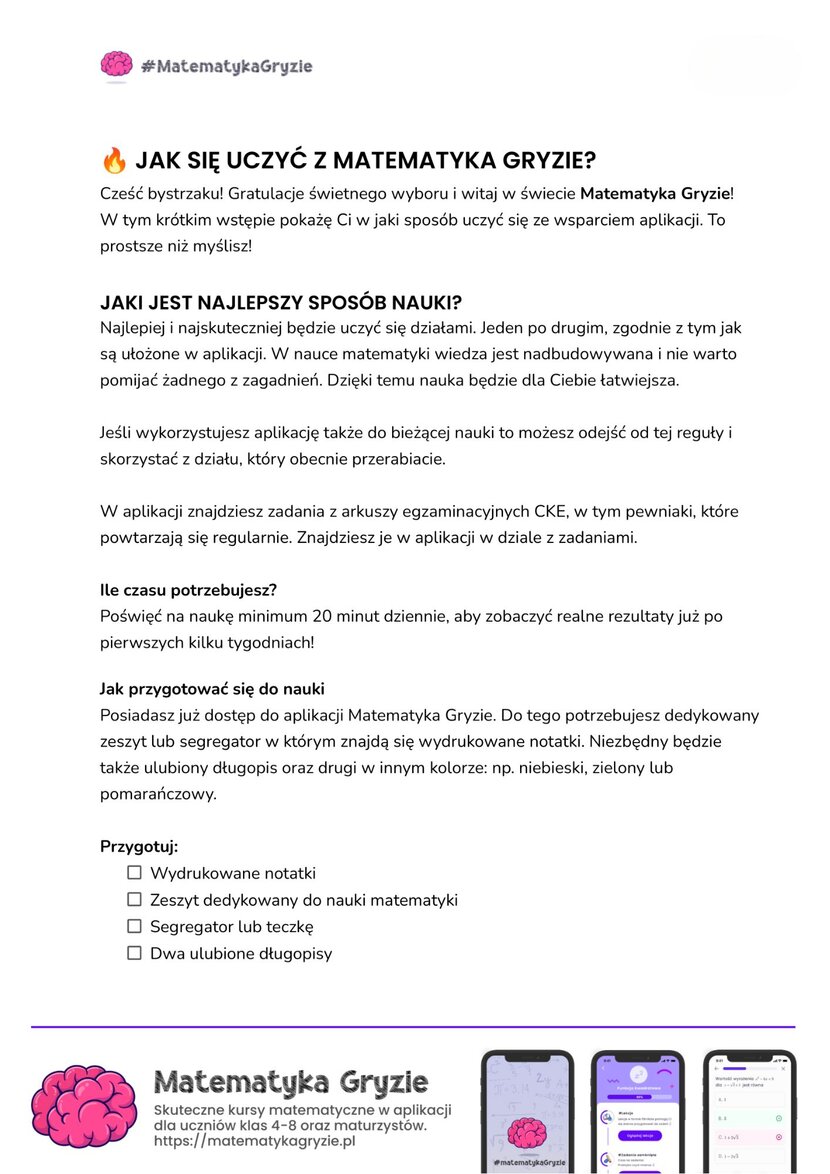 Planer nauki do egzaminu ósmoklasisty z matematyki