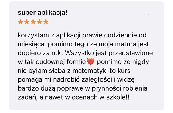 Opinie o kursie z matematyki.