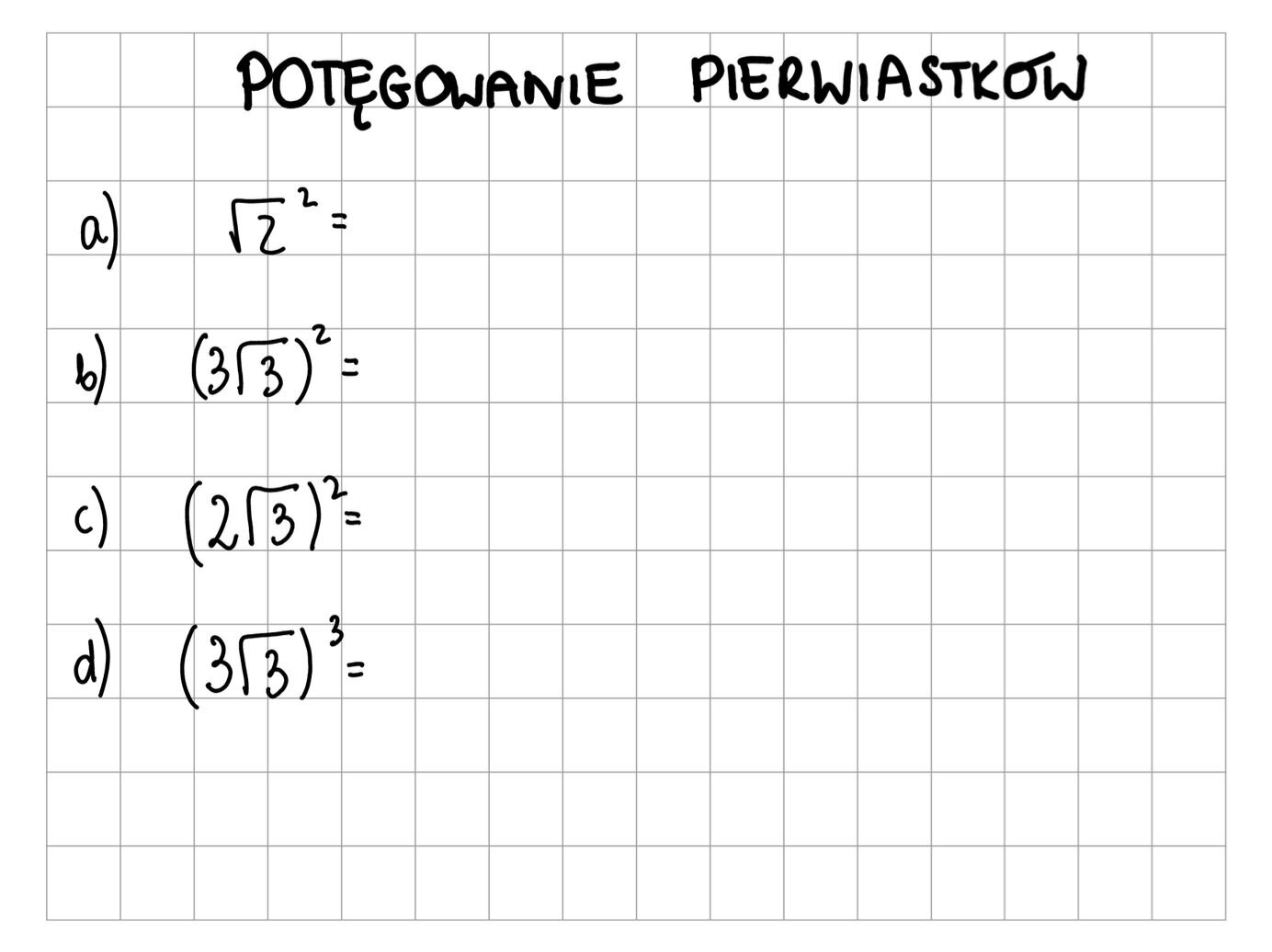 Pierwiastki zadania
