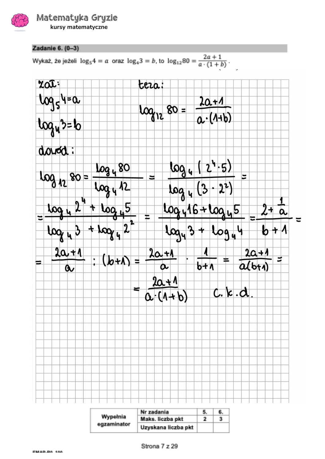 zadanie 6 matura CKE matematyka formuła 2015