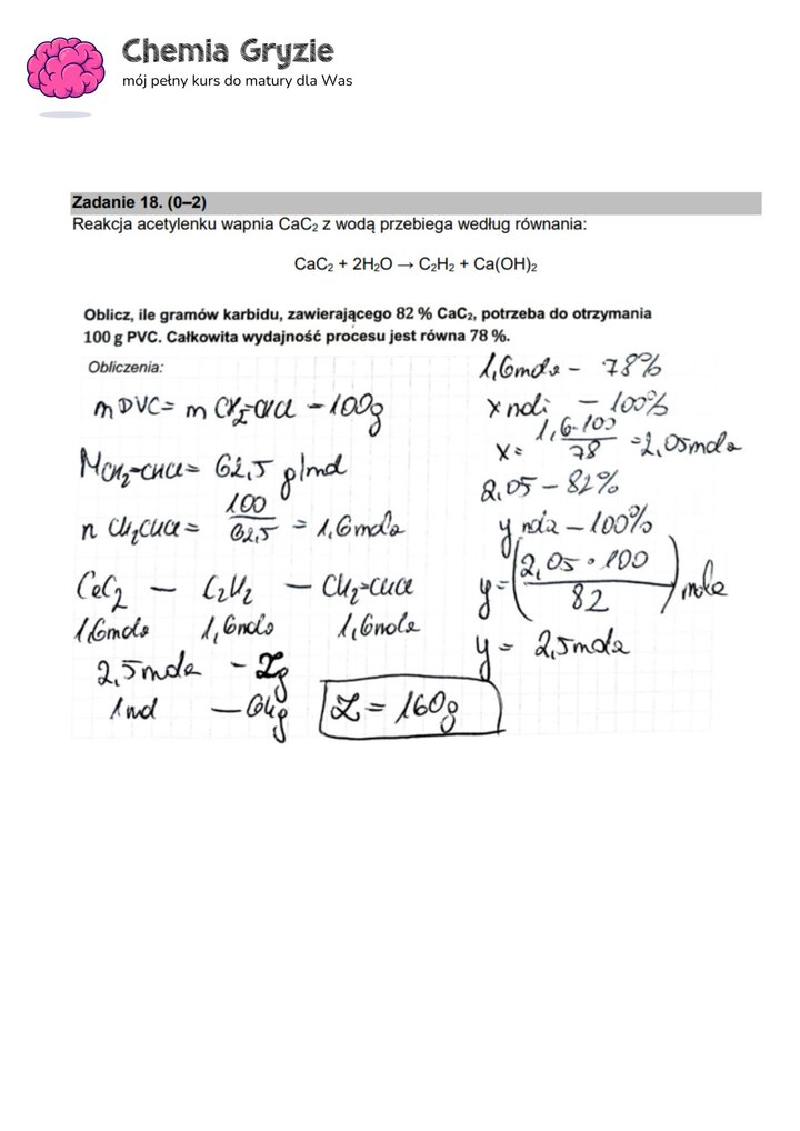 zadanie 18 matura CKE chemia formuła 2015