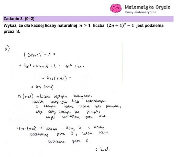 Fragment arkusza maturalnego z matematyki – zadania otwarte z dowodów.